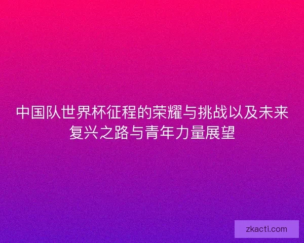 中国队世界杯征程的荣耀与挑战以及未来复兴之路与青年力量展望
